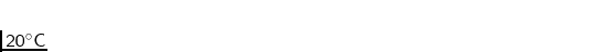$20^{\circ}\text{C}$