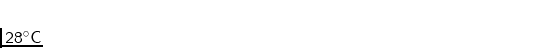 $28^{\circ}\text{C}$